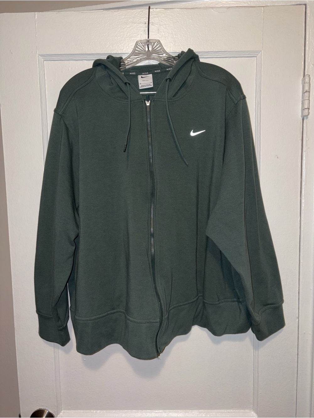 Nike Green Full Zip Hoodie Sweatshirt Gym Activewear Lounge 3X Plus